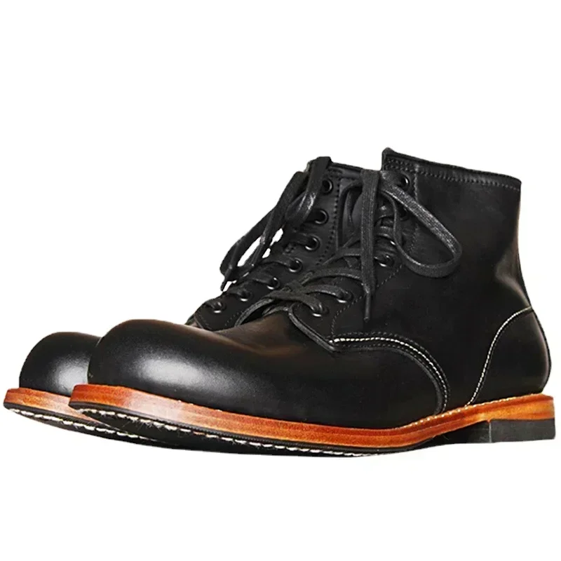 Vintage Men Goodyear-Welted Ge - Men Fashion Vintage ulasan dan harga