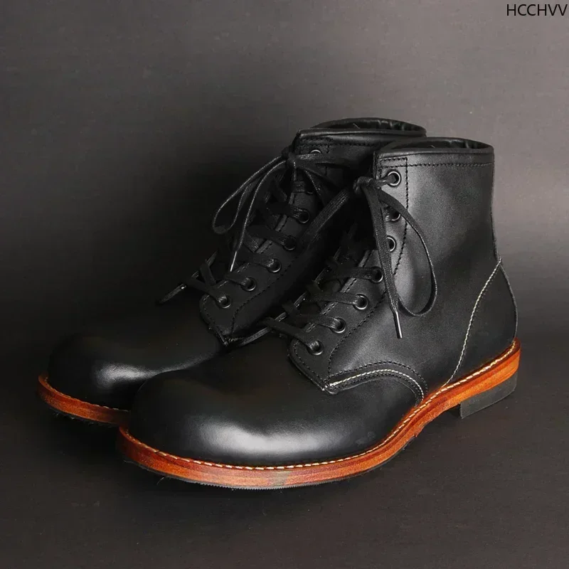Vintage Men Goodyear-Welted Ge - Men Fashion Vintage ulasan dan harga