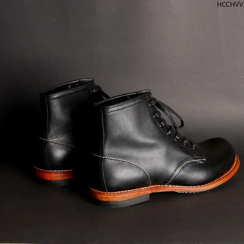 Vintage Men Goodyear-Welted Ge - Men Fashion Vintage ulasan dan harga