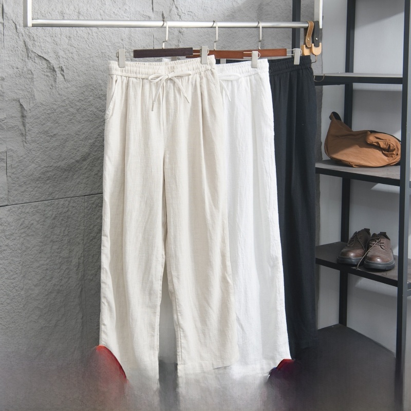 Natural Texture Linen Cotton B - Men'S Fashion Garage ulasan dan harga