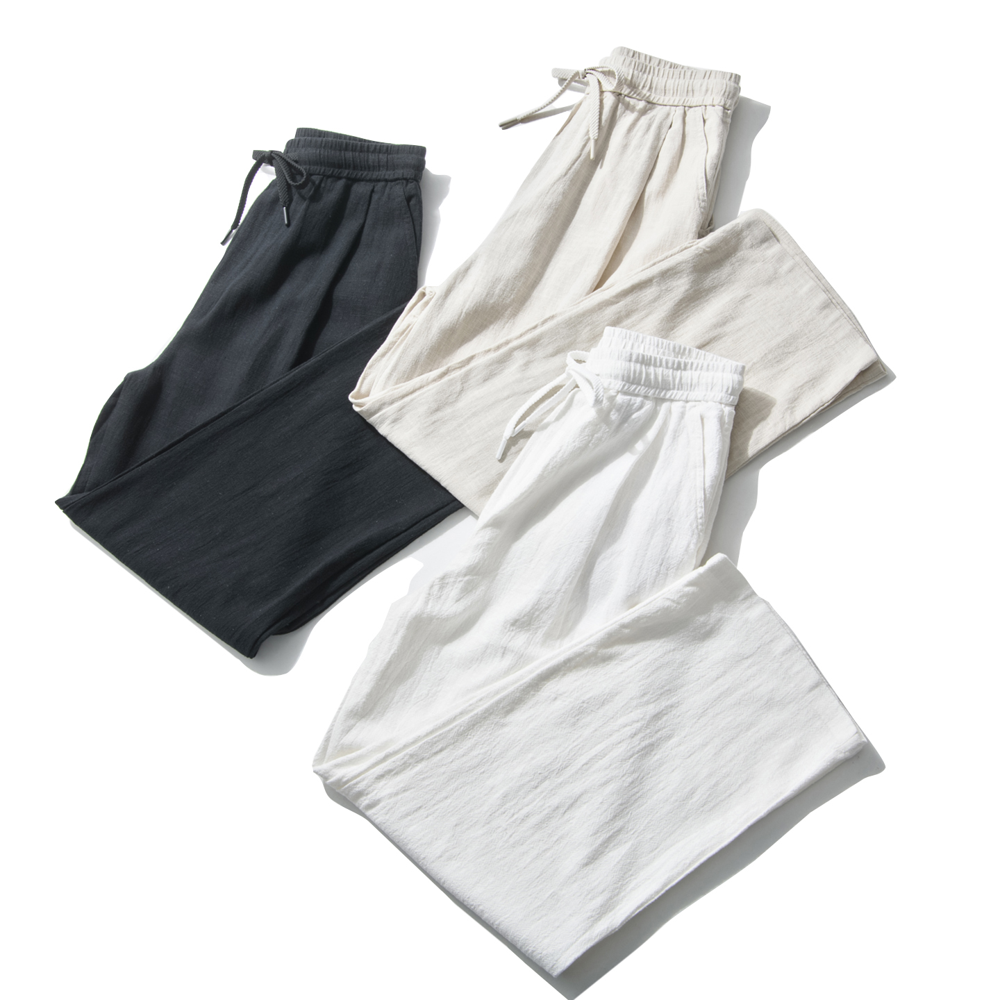 Natural Texture Linen Cotton B - Men'S Fashion Garage ulasan dan harga