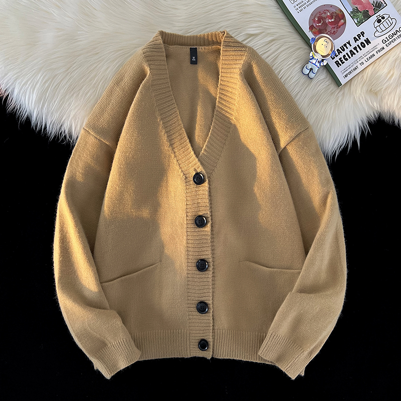 Autumn and Winter New Korean F - Men'S Fashion V Neck Sweater ulasan dan harga