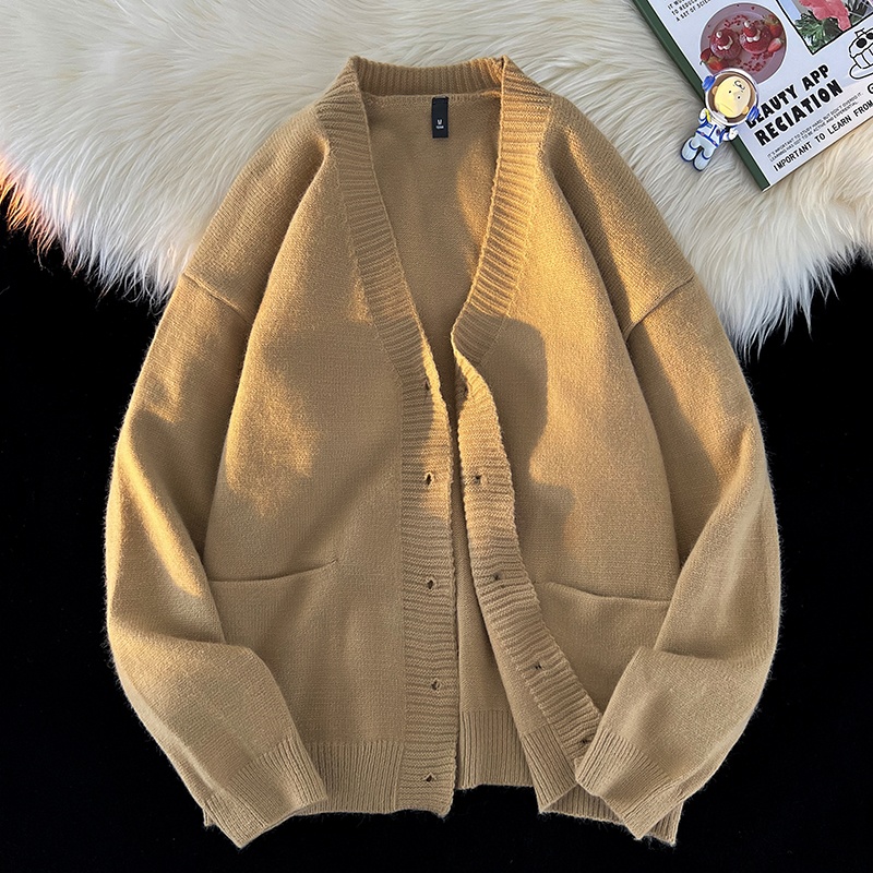 Autumn and Winter New Korean F - Men'S Fashion V Neck Sweater ulasan dan harga