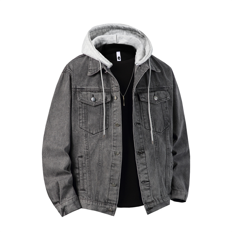 Men Hooded Denim Jacket Men St - Mens Fashion Denim Jacket ulasan dan harga
