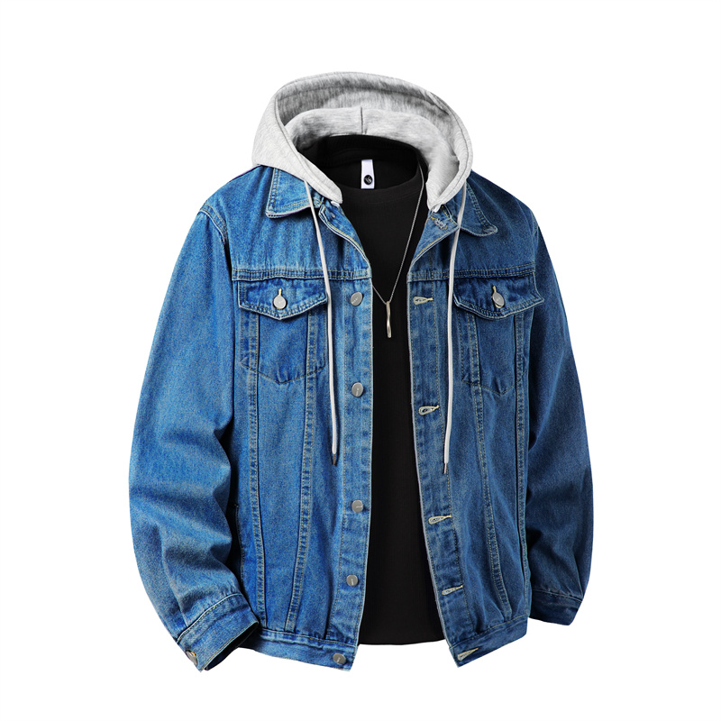 Men Hooded Denim Jacket Men St - Mens Fashion Denim Jacket ulasan dan harga